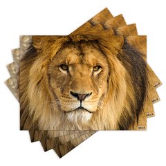 Jogo Americano com 4 peças - Leão - Animais - 1516Jo