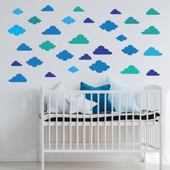 Adesivo de Parede Infantil Nuvens Quarto Menino Bebe - 151ir