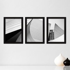 Kit Com 3 Quadros - Arquitetura Urbano Prédio - 151kq02p