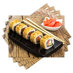 Jogo Americano com 4 peças - Comida Japonesa - 1532Jo