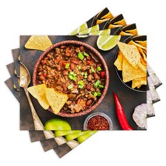 Jogo Americano com 4 peças - Comida Mexicana - 1535Jo