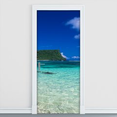 Adesivo Decorativo de Porta - Mar - Praia - 1539cnpt