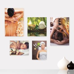 Kit 5 Placas Decorativas - Spa - Estética - Beleza - Sala Casa Quarto Sala - 153ktpl5