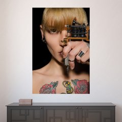 Painel Adesivo de Parede - Tatuagem - Tattoo - 1547pn