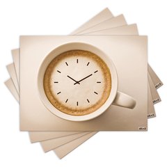 Jogo Americano com 4 peças - Café - Coffee - Cafeteria - 1548Jo