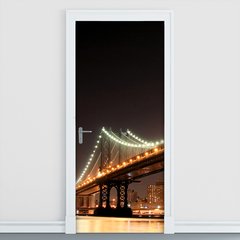 Adesivo Decorativo de Porta - Ponte - Cidade - 1563cnpt