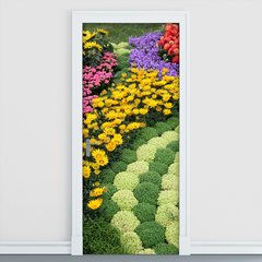 Adesivo Decorativo de Porta - Campo de Flores - 1579cnpt