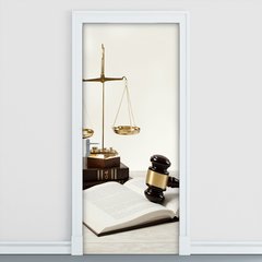 Adesivo Decorativo de Porta - Direito - Profissões - 1581cnpt