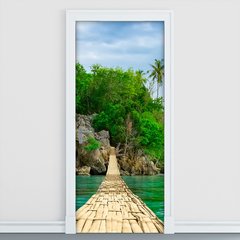 Adesivo Decorativo de Porta - Caminho - Ponte - 1585cnpt