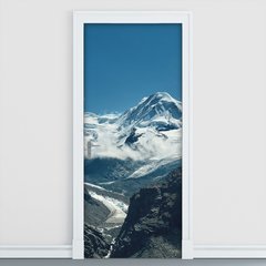 Adesivo Decorativo de Porta - Montanha - Neve - 1606cnpt