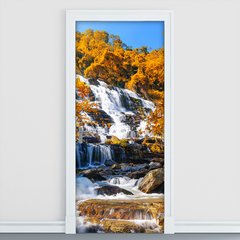 Adesivo Decorativo de Porta - Cachoeira - Natureza - 1619cnpt