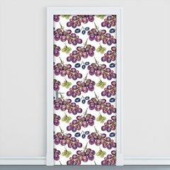 Adesivo Decorativo de Porta - Fruta - Uvas - 1621cnpt