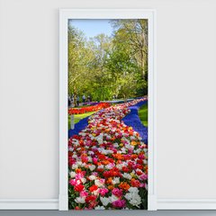 Adesivo Decorativo de Porta - Caminho de Flores - 1624cnpt