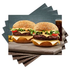 Jogo Americano com 4 peças - Hambúrguer - 1629Jo