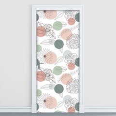 Adesivo Decorativo de Porta - Flores - 1630cnpt