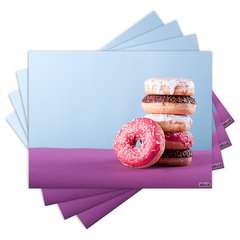 Jogo Americano com 4 peças - Donuts - 1633Jo
