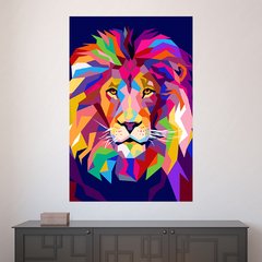 Painel Adesivo de Parede - Leão - Animais - 1633pn