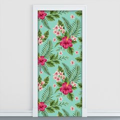 Adesivo Decorativo de Porta - Flores - 1634cnpt