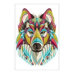 Painel Adesivo de Parede - Lobo - Animais - 1639pn - comprar online