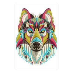 Painel Adesivo de Parede - Lobo - Animais - 1639pn - comprar online