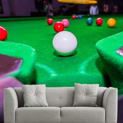 Papel de Parede Salão de Jogos Sinuca Bilhar Sala Painel Adesivo - 163pc