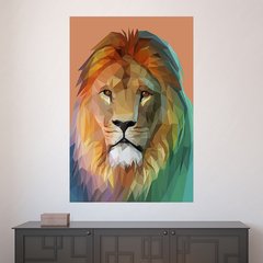 Painel Adesivo de Parede - Leão - Animais - 1641pn