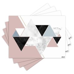 Jogo Americano com 4 peças - Abstrato - Geométrico - 1646Jo