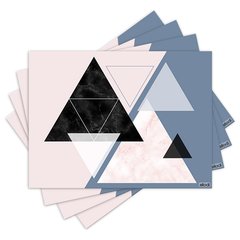 Jogo Americano com 4 peças - Abstrato - Geométrico - 1647Jo