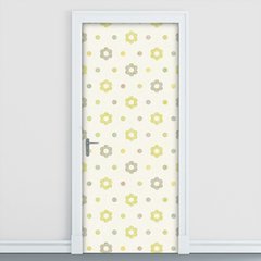 Adesivo Decorativo de Porta - Flores - 164cnpt
