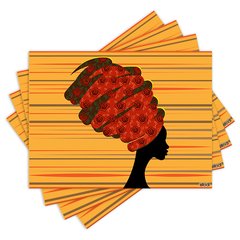 Jogo Americano com 4 peças - Africanas - Africana - 1656Jo