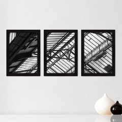 Kit Com 3 Quadros - Arquitetura Urbano - 169kq02p