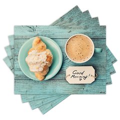 Jogo Americano com 4 peças - Café da Manhã - Bom Dia - 1701Jo