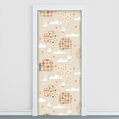 Adesivo Decorativo de Porta - Coelhinhos - Infantil - 1707cnpt