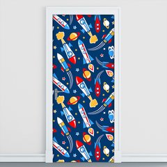 Adesivo Decorativo de Porta - Foguetes - Infantil - 1709cnpt