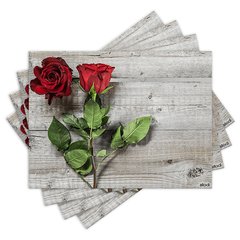 Jogo Americano com 4 peças - Flores - Rosas - 1718Jo