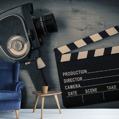 Papel de Parede Cinema Filme Filmadora Sala Painel Adesivo - 172pc