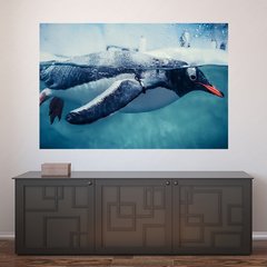 Painel Adesivo de Parede - Pinguim - Animais - 1737pn