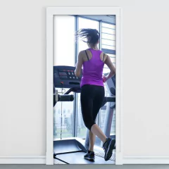 Adesivo Decorativo de Porta - Academia - Fitness - 1747cnpt