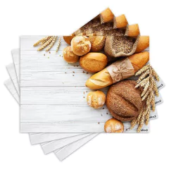 Jogo Americano com 4 peças - Café da Manhã - Pães - 1755Jo