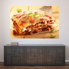 Painel Adesivo de Parede - Lasanha - Comida - Restaurante - 1762pn