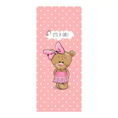 Adesivo Decorativo de Porta - Ursinho Menina - 1768cnpt na internet
