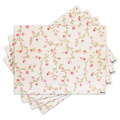 Jogo Americano com 4 peças - Flores - Floral - 1770Jo
