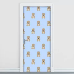 Adesivo Decorativo de Porta - Ursinho Menino - 1770cnpt