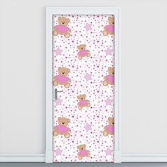 Adesivo Decorativo de Porta - Ursinho Menina - 1771cnpt