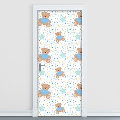 Adesivo Decorativo de Porta - Ursinho Menino - 1778cnpt