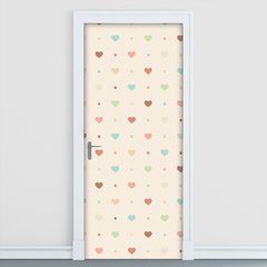 Adesivo Decorativo de Porta - Corações - 1783cnpt