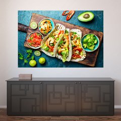 Painel Adesivo de Parede - Comida Mexicana - Restaurante - 1784pn