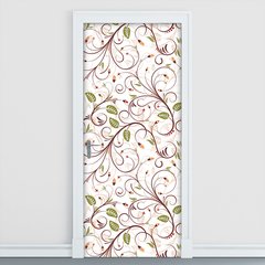 Adesivo Decorativo de Porta - Floral - 1785cnpt