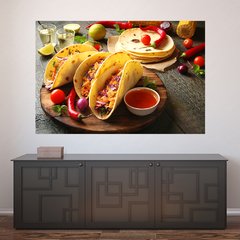 Painel Adesivo de Parede - Comida Mexicana - Restaurante - 1788pn