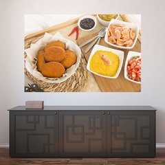 Painel Adesivo de Parede - Comida Brasileira - Acarajé - Restaurante - 1791pn